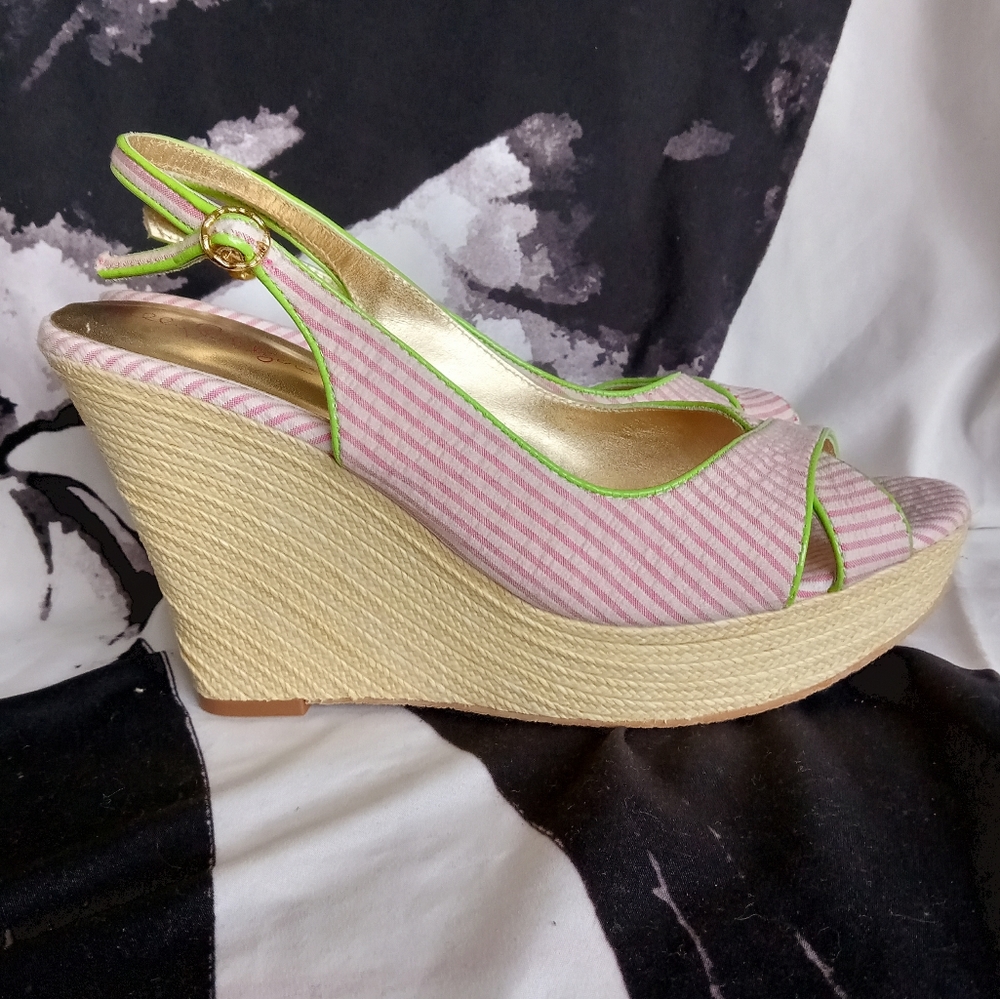 9) NWOT Lilly Pulitzer Hotty Espadrille Wedge Sandals - Picture 2 of 13